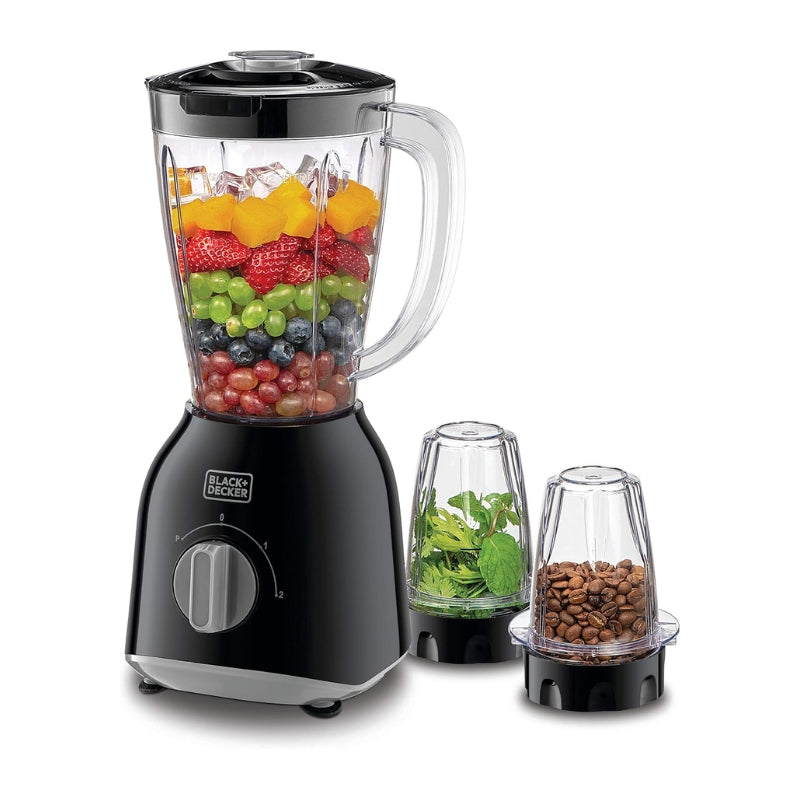 Black&Decker BX365-B5 400W Blender with 2Grinders - خلاط بلاك اند ديكر بقوة 400 واط مع 2 مطحنة