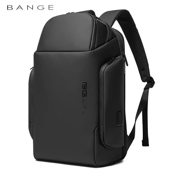 حقيبة ظهر بانجي داير متعددة الاقسام مع قفل TSA ومنفذ شحن يو اس بي | Bange Dire Multi Compartment Future Aesthetic Laptop Backpack – Black
