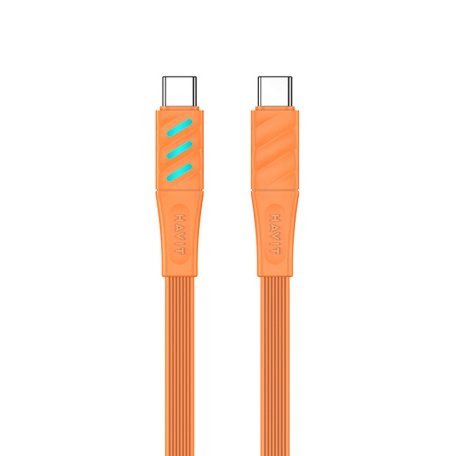 Havit CB6254 USB-C to USB-C Cable 60W Fast Charging 1M - كيبل تايب سي سريع الشحن بقدرة 60واط وبطول 1متر من هافيت