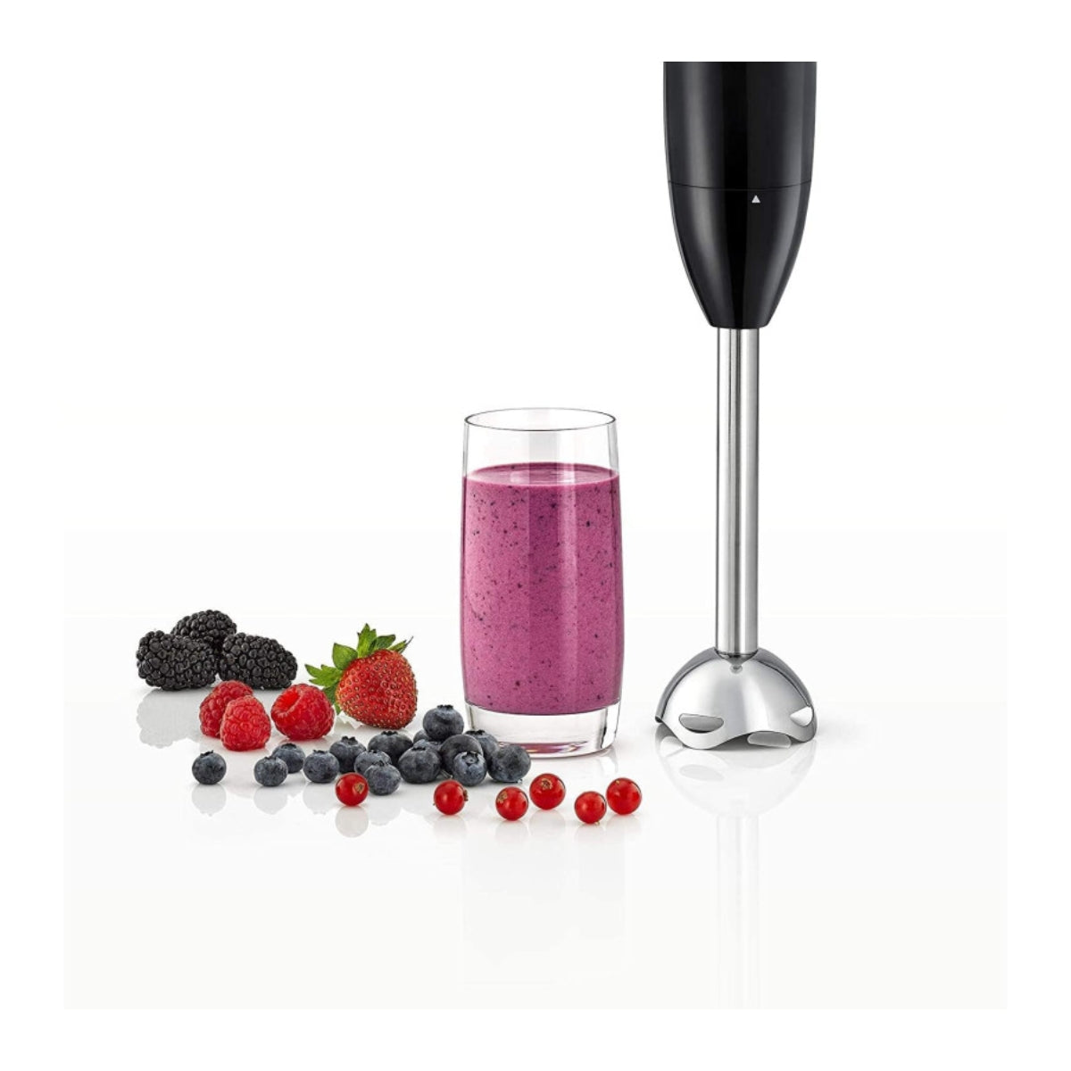 خلاط يدوي 600 وات 600 مل مع وعاء تقطيع وشفرات من الفولاذ من بلاك اند ديكر - Black+Decker 600W 600ml Hand Blender with Chopping Bowl and Steel Blades