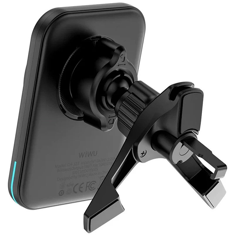 شاحن سيارة ويوو Qi2.0 لاسلكي مغناطيسي بقدرة شحن 15 واط | WiWU CH-323 Qi2.0 MAGO MagSafe Wireless Car Charger – 15W