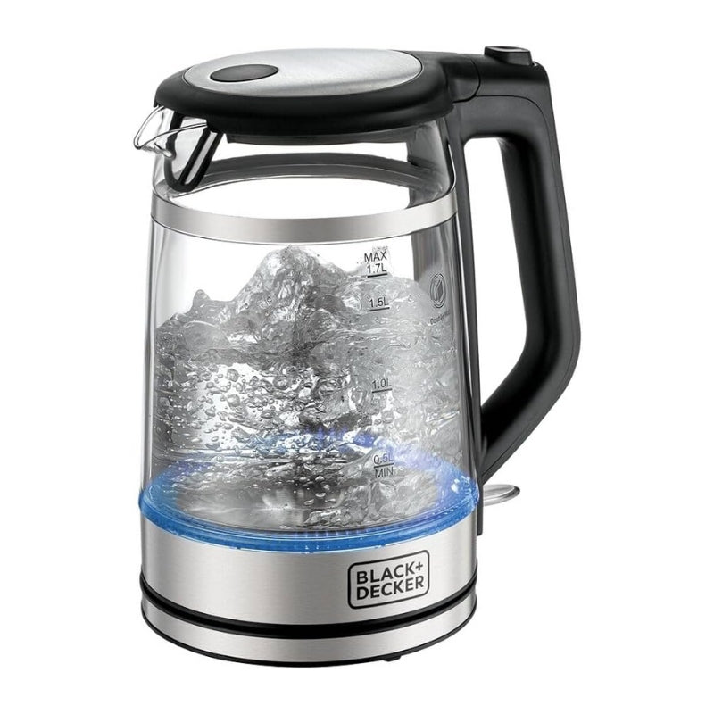 Black&Decker GK220-B5 DOUBLE WALL GLASS KETTLE - غلاية بلاك اند ديكر زجاجية مزدوجة الجدار