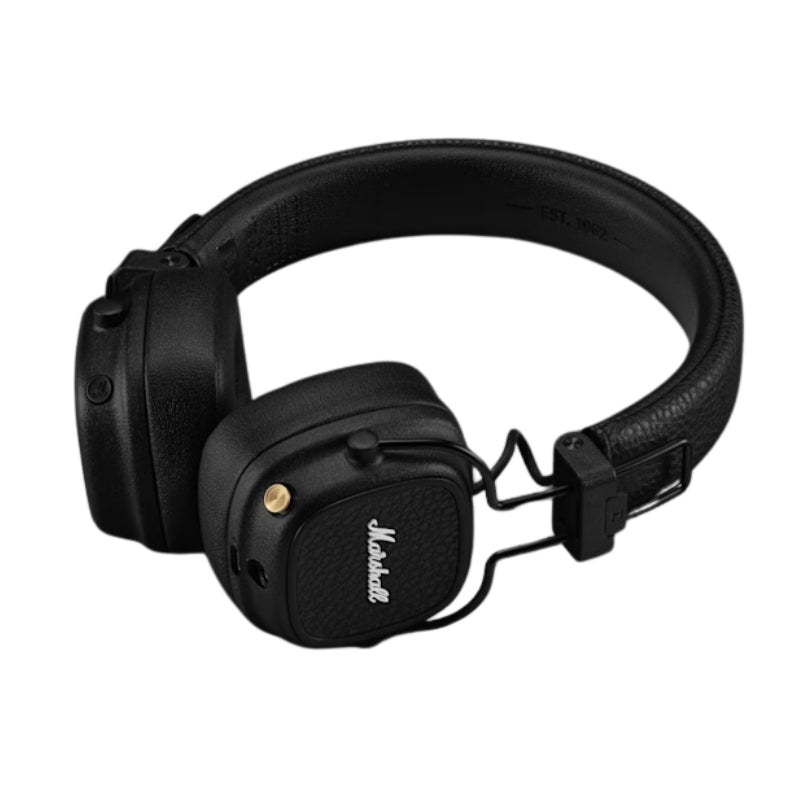 سماعات Marshall Major V BT Headphones – أكثر من 100 ساعة تشغيل، صوت قوي، وشحن لاسلكي