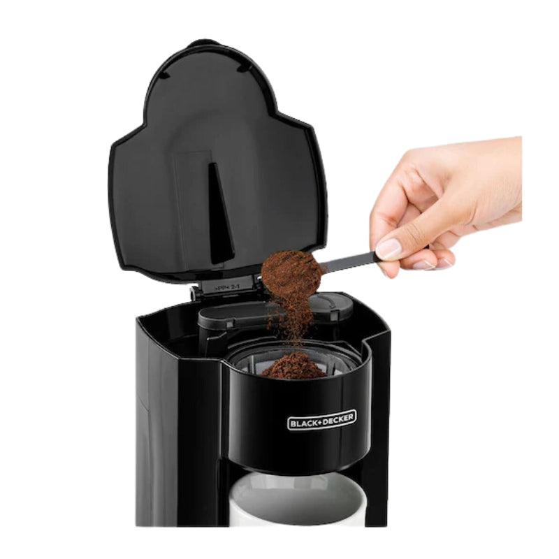 Black+Decker 1 Cup Coffee Maker DCM25N-B5 - صانعة قهوة 1 كوب كهربائية 350 واط من بلاك آند ديكر
