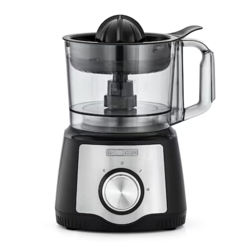 محضر طعام 600 واط بسعة 1.5 لتر مع شفرات ستانلس ستيل - Black&Decker FX650-B5 FOOD PROCESSOR 600W black/silver