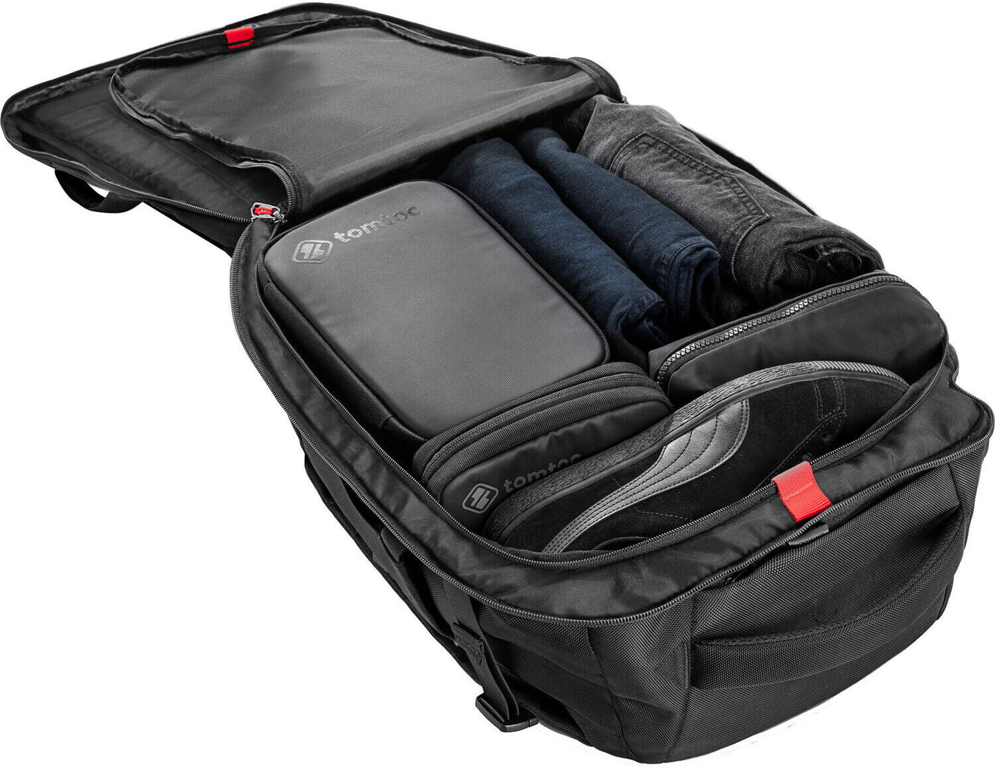 حقيبة ظهر توم توك نافيغيتور T66 للابتوب بحجم 17 انش وبسعة 38 لتر - اسود | tomtoc Navigator-T66 Travel Laptop Backpack 17 Inch / 38L - Black