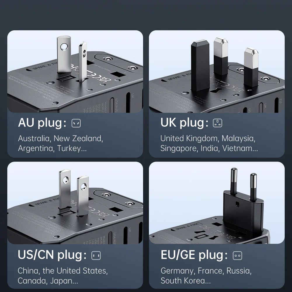 Mcdodo 33W PD Fast Charging Universal Travel Adapter - محول السفر العالمي مكدودو  33واط للشحن السريع