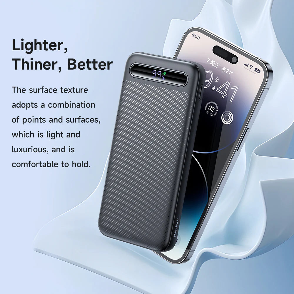 Mcdodo 10000mAh PD Power Bank 22.5W Fast Charging Digital Display Powerbank -  باور بانك شاحن سريع بسعة 10000 ميلي أمبير وبقدرة 22.5 واط من مكدودو