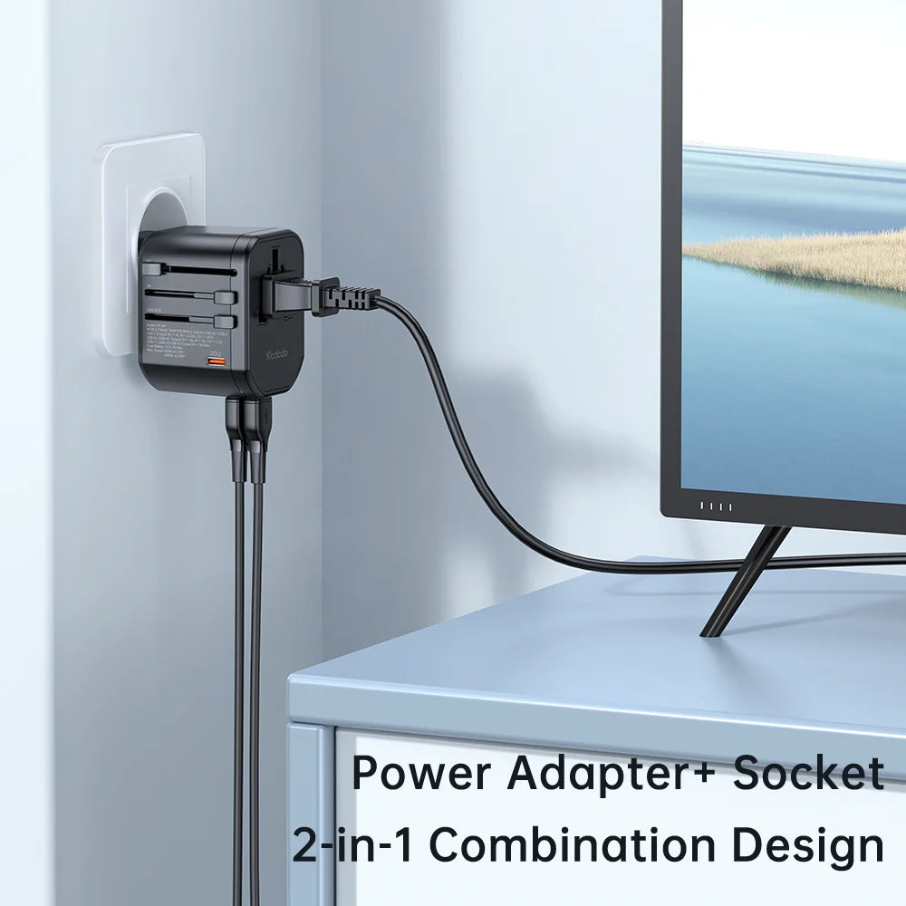 Mcdodo 20W PD Fast Charging Universal Travel Adapter - محول السفر مكدودو 20واط للشحن السريع