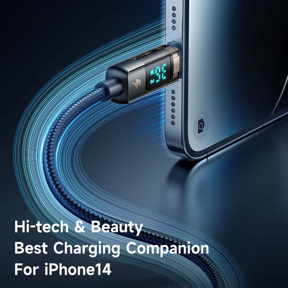 Mcdodo Auto Power Off 36W Charging Power Display Type-C to Lightning Cable 1.2m - كيبل بقدرة 36 واط من تايب سي الى لايتننغ من مكدودو