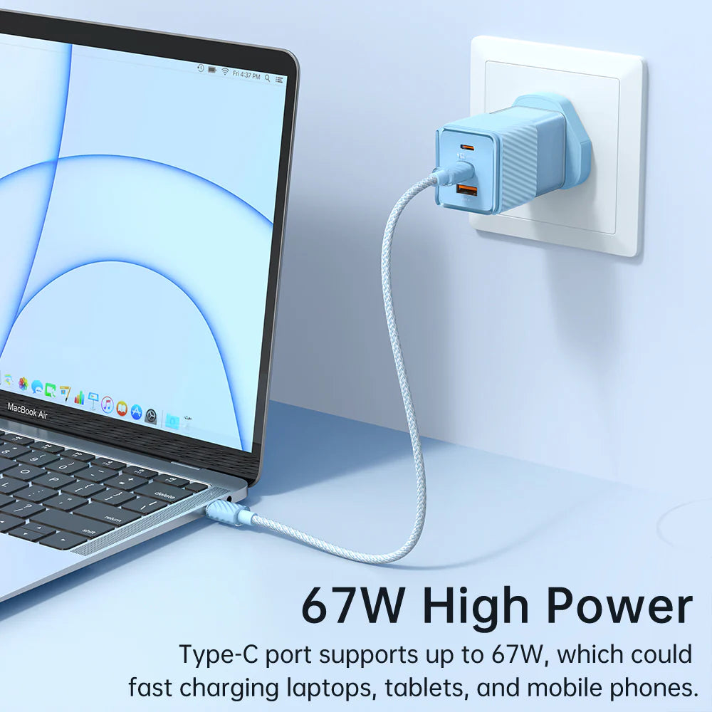 Mcdodo 67W Dichromatic GaN 5 Mini Fast Charger - شاحن جداري بشحن سريع قدرة 67واط من مكدودو