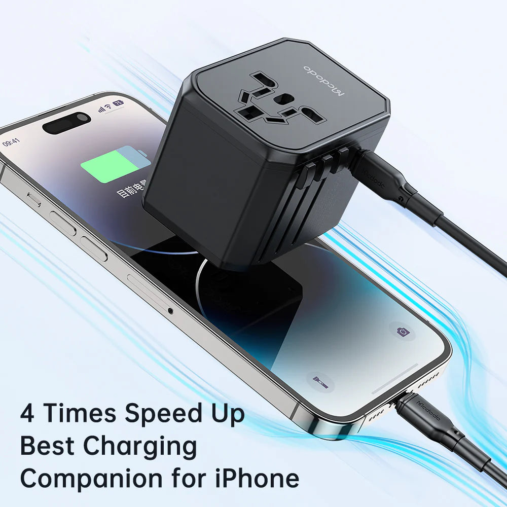 Mcdodo 33W PD Fast Charging Universal Travel Adapter - محول السفر العالمي مكدودو  33واط للشحن السريع