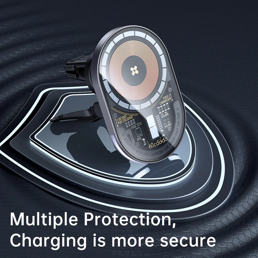 Mcdodo 15W Magnetic Wireless Charger Car Mount - حامل شاحن السيارة اللاسلكي المغناطيسي من ماكدودو 15 واط