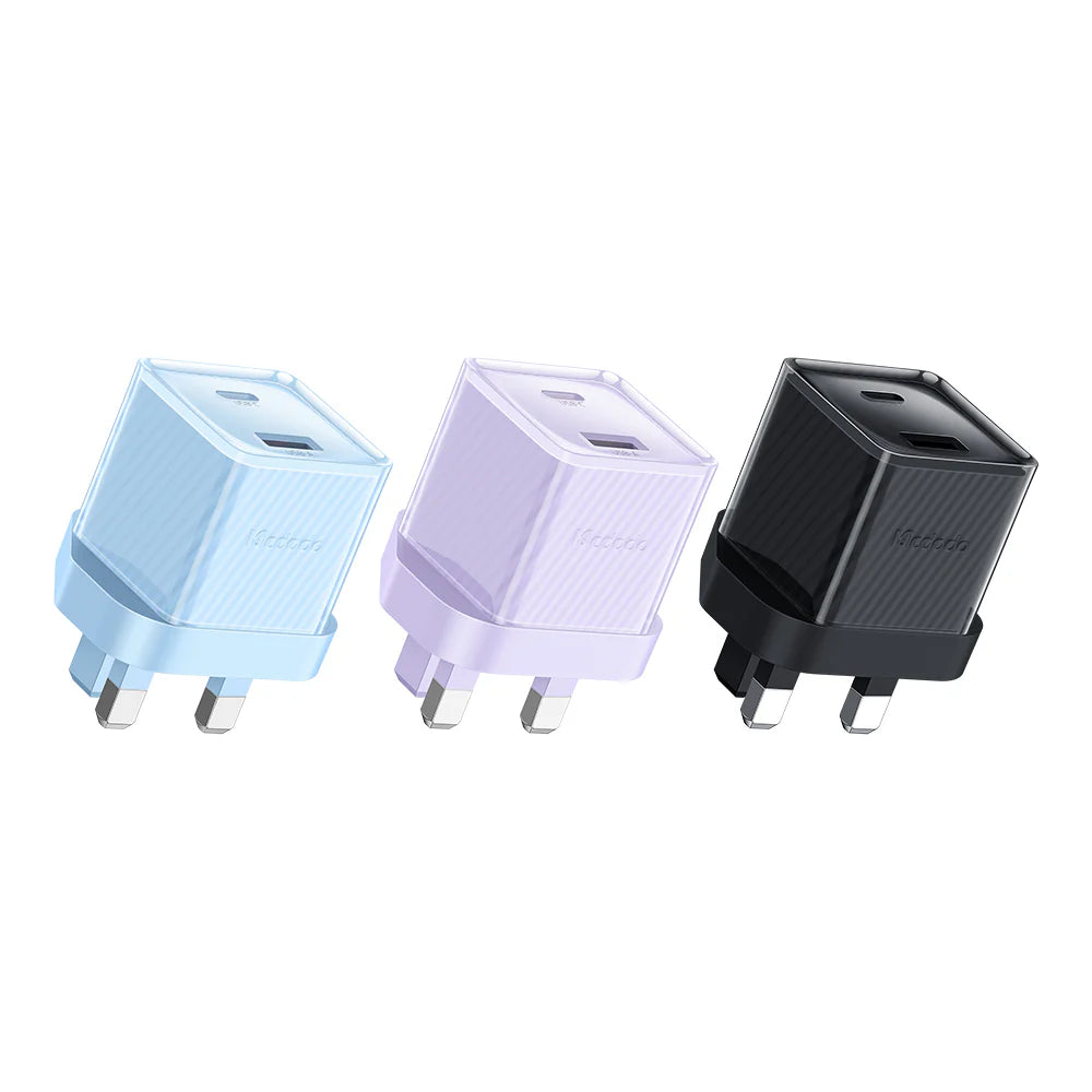 Mcdodo PD 33W Port USB-C and Port USB GaN Fast Charger - شاحن جداري سريع الشحن بقدرة 33واط مع منفذ يو اس بي سي ومنفذ يو اس بي من مكدودو