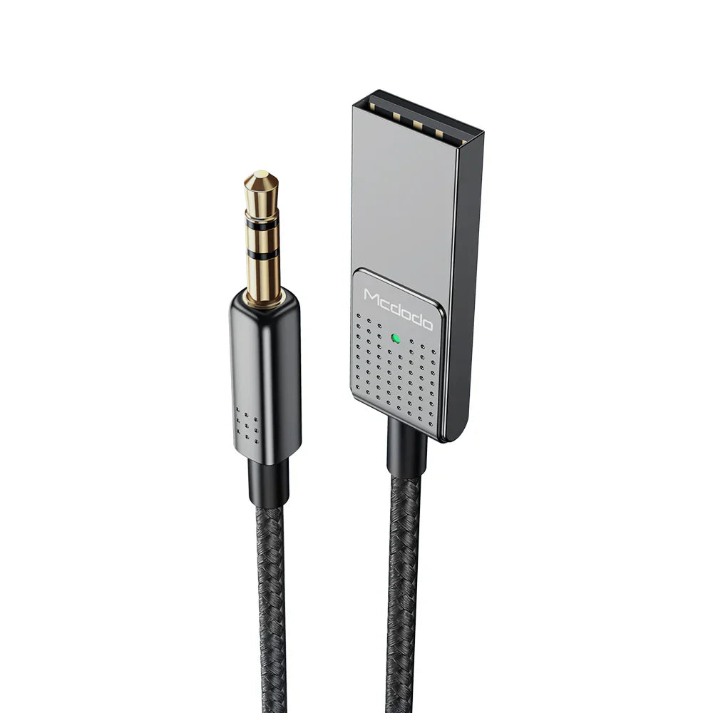 كيبل صوت مكودود يو اس بي إلى 3.5 ملم اوكس جاك مع بلوتوث 5.1 - Mcdodo USB to 3.5mm AUX Jack Audio Cable with Bluetooth 5.1