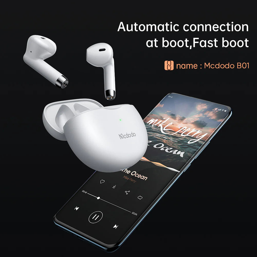 Mcdodo Wireless Bluetooth Earbuds Lite with Noise Cancellation - سماعات أذن بلوتوث لاسلكية من ماكدودو لايت مع خاصية إلغاء الضوضاء