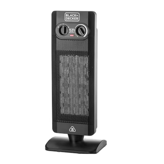 Black+Decker Vertical Fan (PTC) Heater HX340-B5 - سخان عمودي 2000 واط لتدفئة سريعة وفعّالة للمنازل والمكاتب