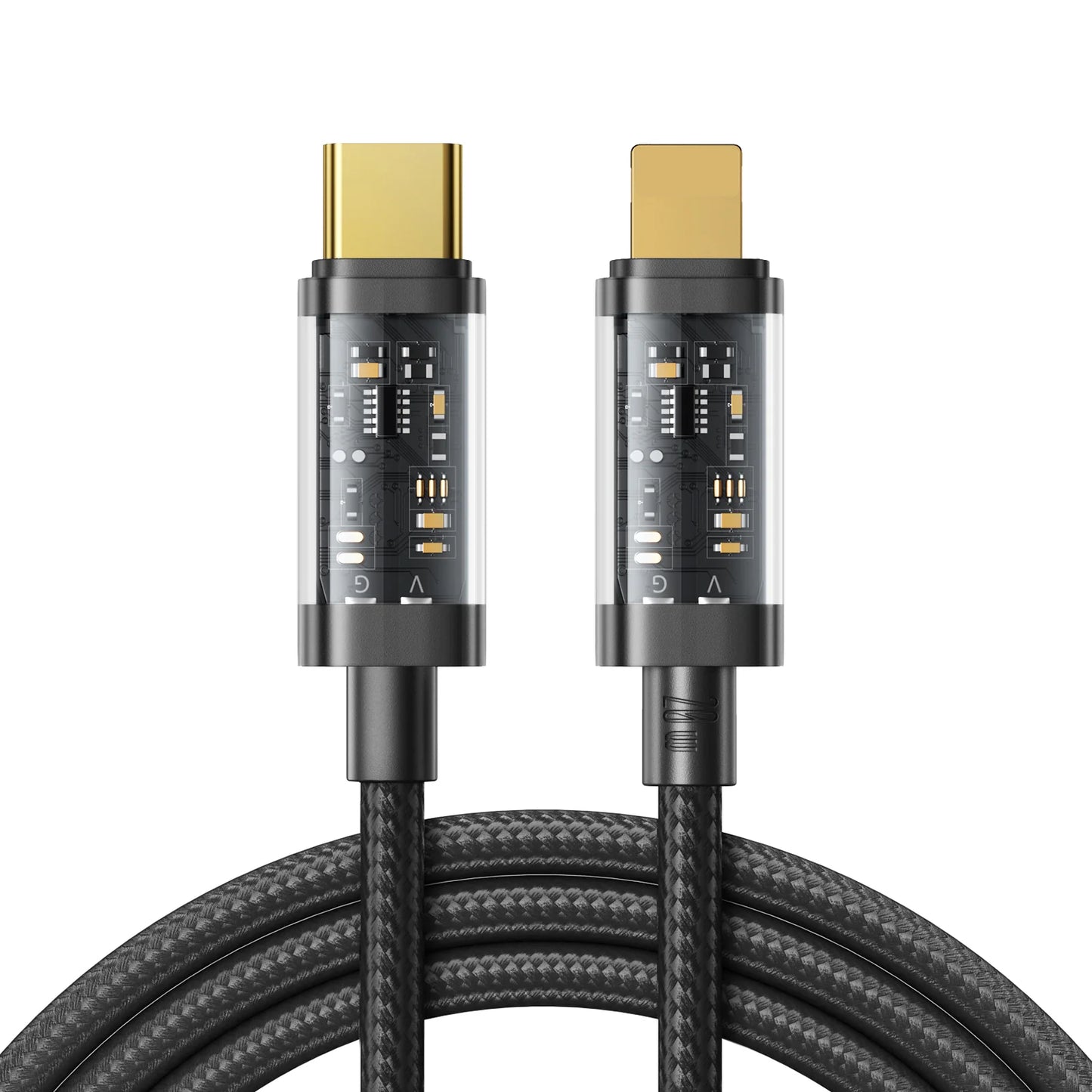 كيبل جويرووم يو اس بي سي الى لايتننغ بقدرة شحن 20 واط وطول 1.2 متر - اسود | JOYROOM S-CL020A12 Lightning To USB-C PD Cable 20W 1.2m – Black