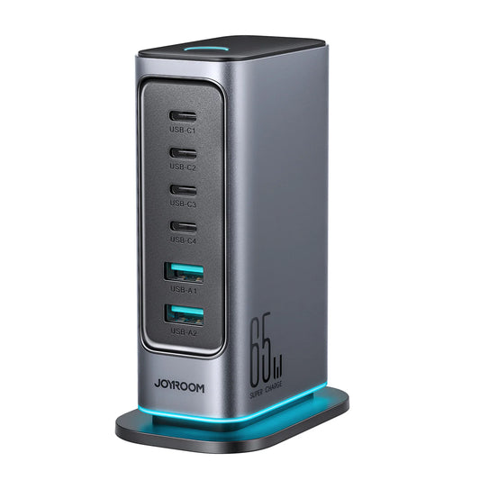 Joyroom JR-TCM02 GaN 65W Multi-Port Charger –  متعدد المنافذ 65 واط من جويروم GaN