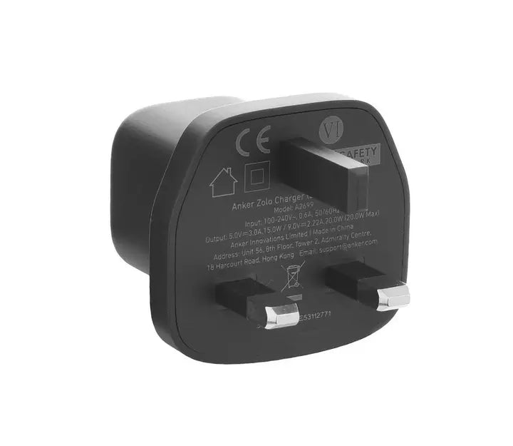 Anker Zolo 20W USB-C Wall Charger | Fast Compact PD 3.0 Adapter - شاحن انكر زولو بقوة 20 واط, USB-C سريع ومضغوط بتقنية PD 3.0