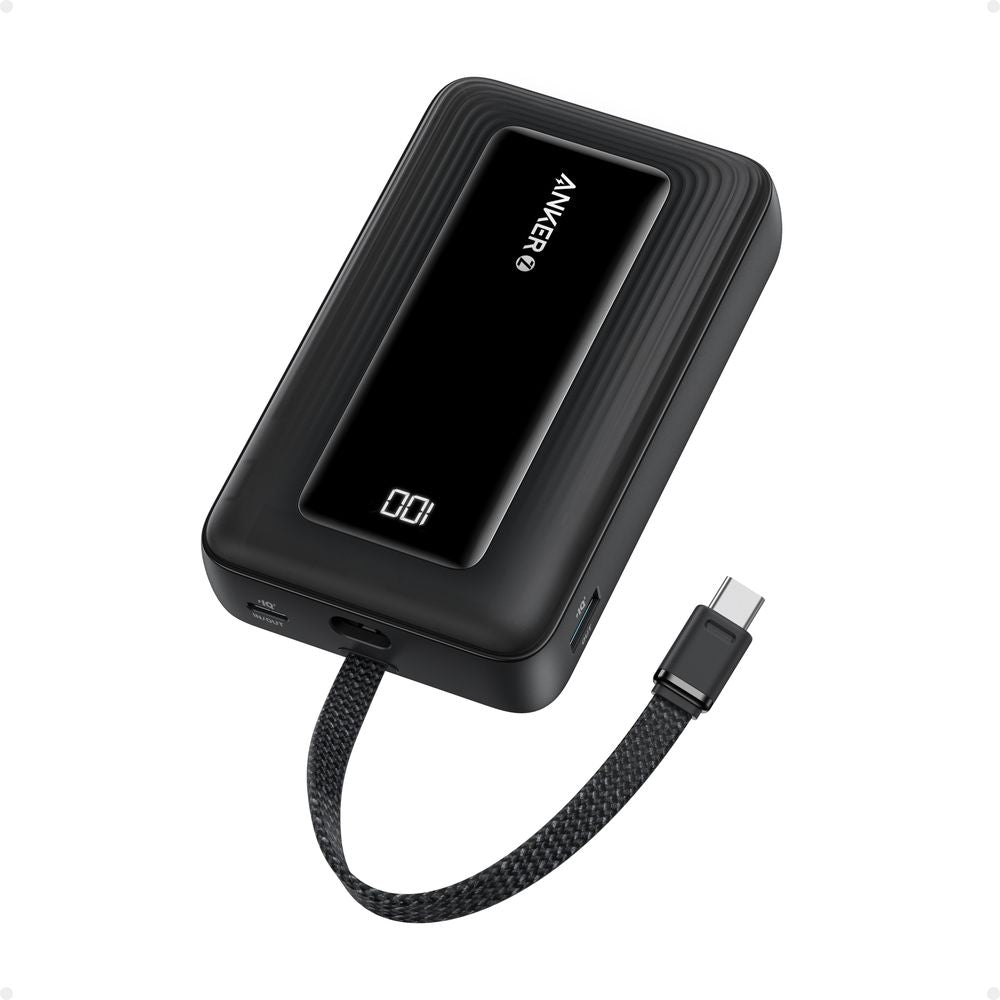 باور بانك أنكر بسعة 20,000 مللي أمبير وبقدرة شحن 30 واط مع كيبل USB-C مدمج | Anker Power Bank 20K 30W Built-In USB-C Cable
