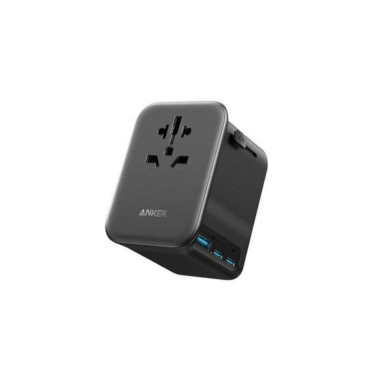 Anker Nano Travel Adapter 4-in-1, 65W USB-C Fast Charger |  محول السفر انكر نانو 4 في 1, شحن سريع 65 واط بمنفذ USB-C