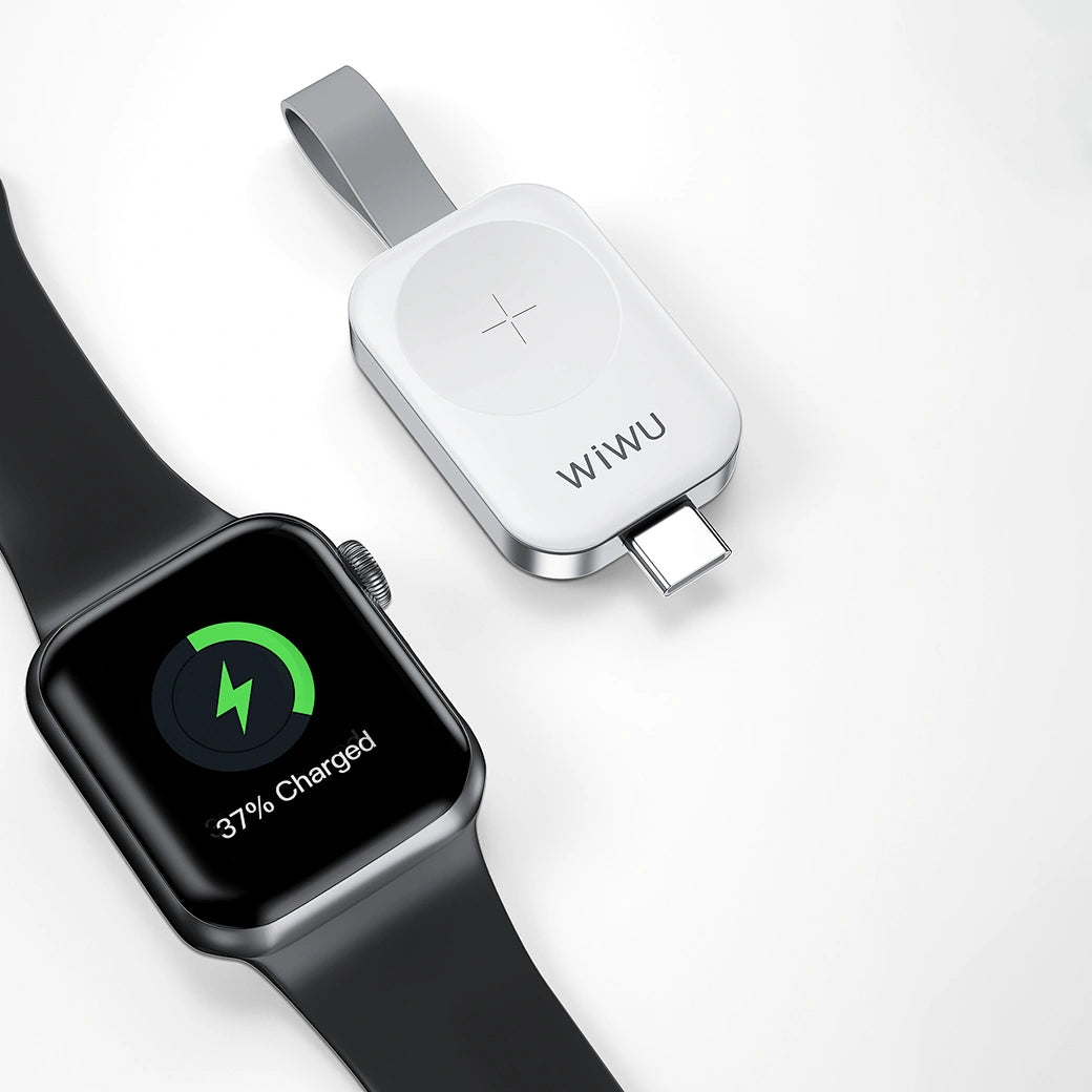 شاحن ويوو ام 16 مغناطيسي محمول لساعة ابل - ابيض | WiWU M16 Pro Portable Magnetic Wireless Watch Charger – White