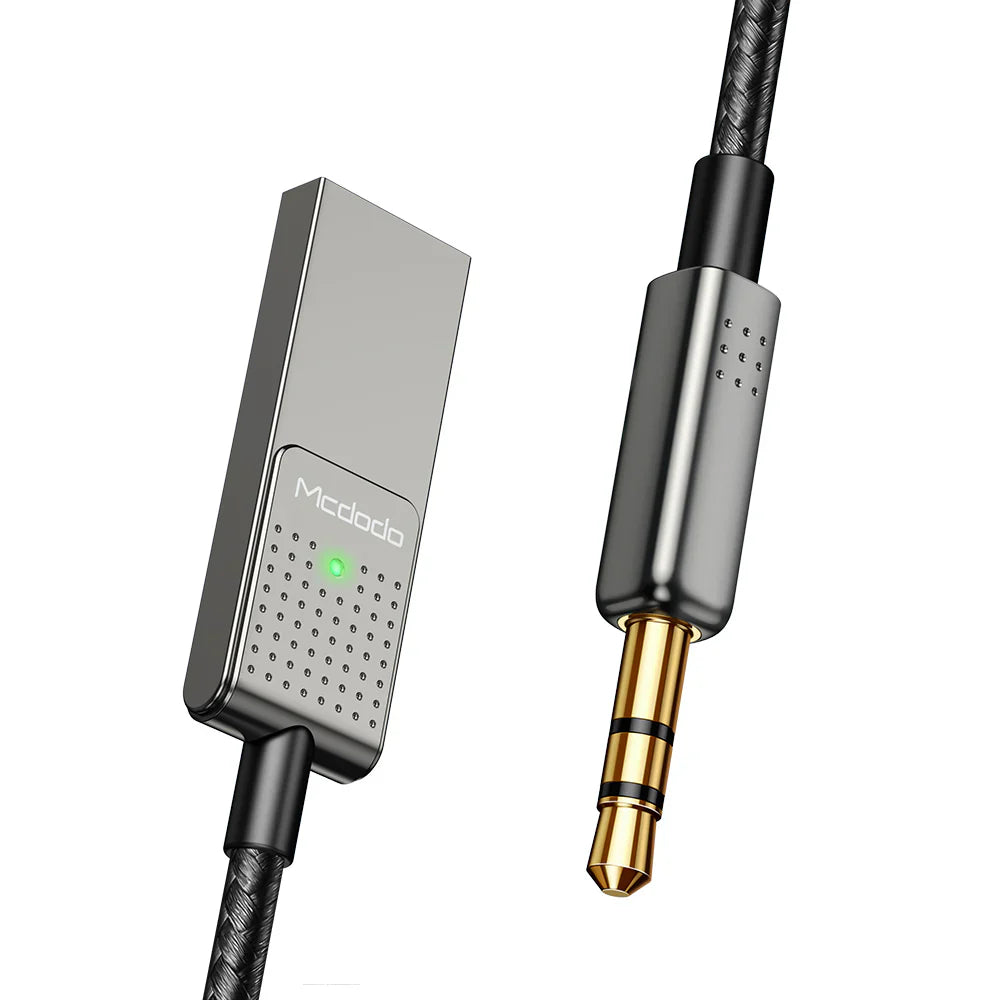 كيبل صوت مكودود يو اس بي إلى 3.5 ملم اوكس جاك مع بلوتوث 5.1 - Mcdodo USB to 3.5mm AUX Jack Audio Cable with Bluetooth 5.1