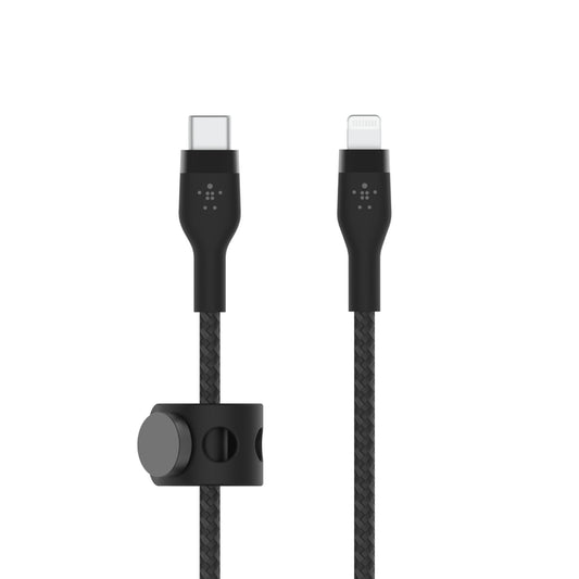 Belkin BoostCharge Pro Flex USB-C Braided Silicone Cable with Lightning Connector - كيبل يو اس بي سي مع محول الى لايتننغ بتقنية البوست شارجر بطول 1 متر من بيلكن
