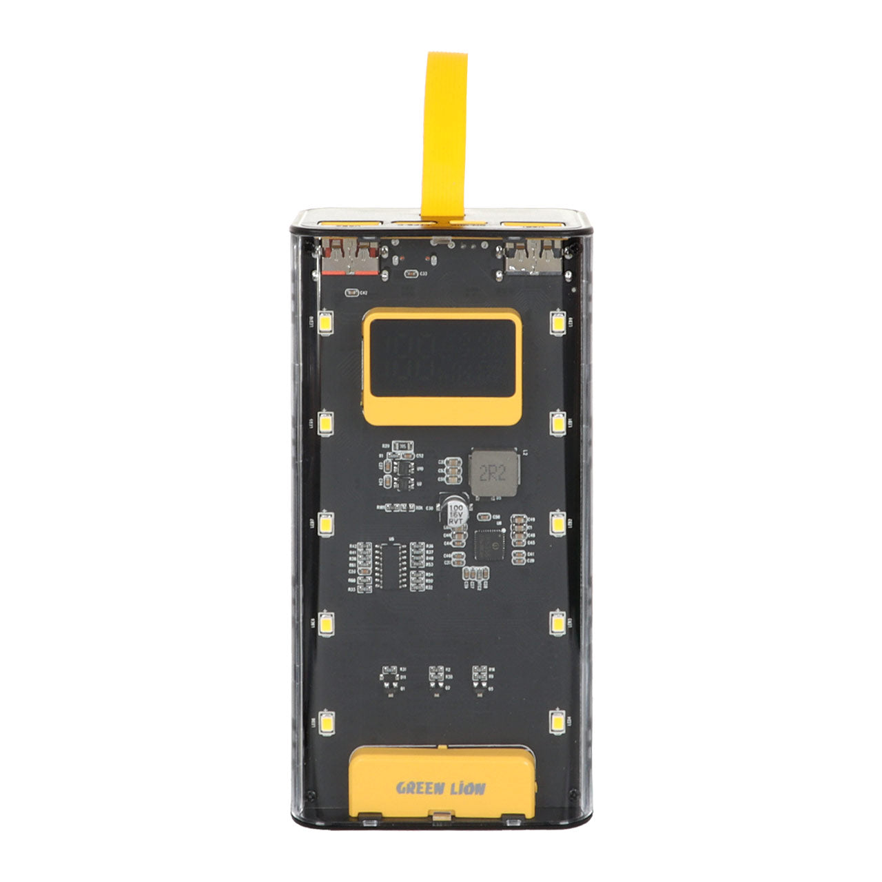 باور بانك جرين لايون ترانسبيرنت برو بسعة 20,000 مللي امبير - اسود | Green Lion Transparent Pro 20000mAh Power Bank - Black