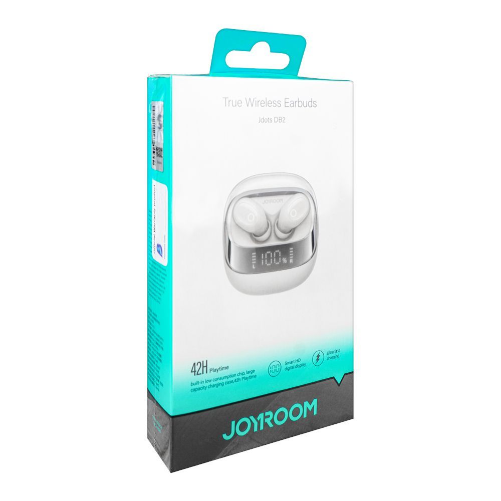 سماعات جويرووم JR-DB2 اللاسلكية بصوت عالي الدقة, تشغيل حتى 42 ساعة  | JOYROOM JR-DB2 Wireless Earbuds 42H Playtime, HiFi Audio