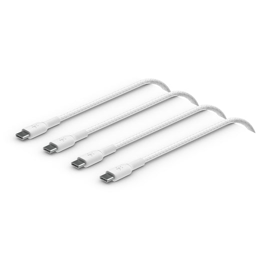 Belkin BoostCharge Braided USB-C to USB-C Cable 60W 1m 2 packs -  كيبل يو اس بي سي الى يو اس بي سي بتقنية البوست شارجربقدرة 60واط بطول 1 متر