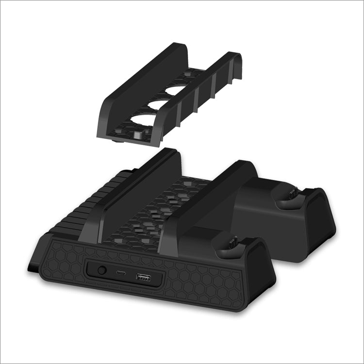 قاعدة شحن وتبريد Dobe لـ PS4 - Charging & Cooling Stand - Multi-functional Dual Controller - Black