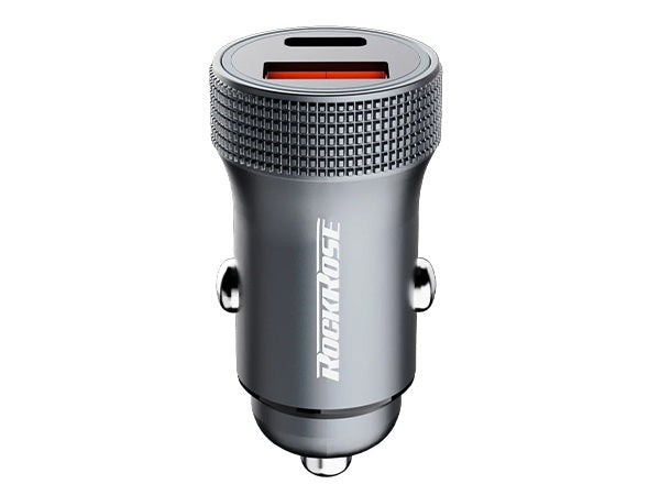 RockRose Ranger PQ GT 30W PD & QC 3.0 Dual Port Car Phone Charger Adapter - روك روز رينجر بي كيو جي تي شاحن سيارة ثنائي المنافذ 30 واط ماكس كيو سي 3.0