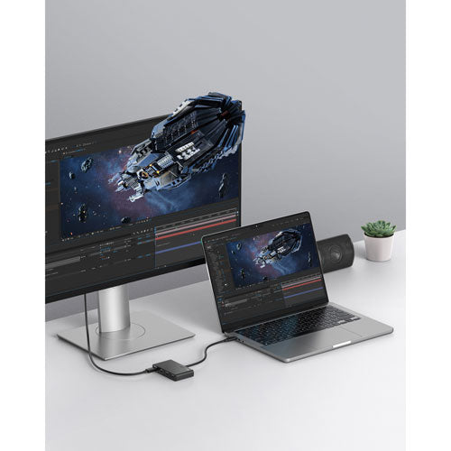 Anker USB-C Display Hub (4-in-1, 10Gbps) | موزع يو اس بي سي انكر 4 في 1, يدعم نقل بيانات بسرعة 10Gbps, شحن PD حتى 100 واط