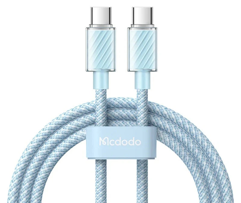 MCDODO Dichromatic Series 100W Type-C to Type-C Data Cable 1.2M - كيبل بيانات من مكدودو 100واط من النوع سي إلى النوع سي بطول 1.2 متر