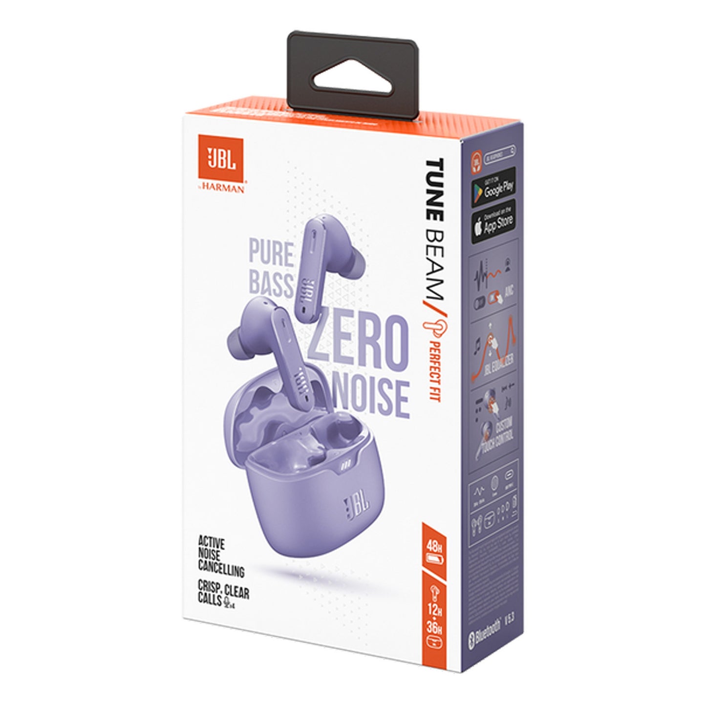 JBL TBEAM True Wireless Noise Cancelling Earbuds, 48 Hrs Playtime | سماعة جي بي ال تون بيم لاسلكية داخل الاذن مع عزل ضوضاء, تشغيل حتى 48 ساعة
