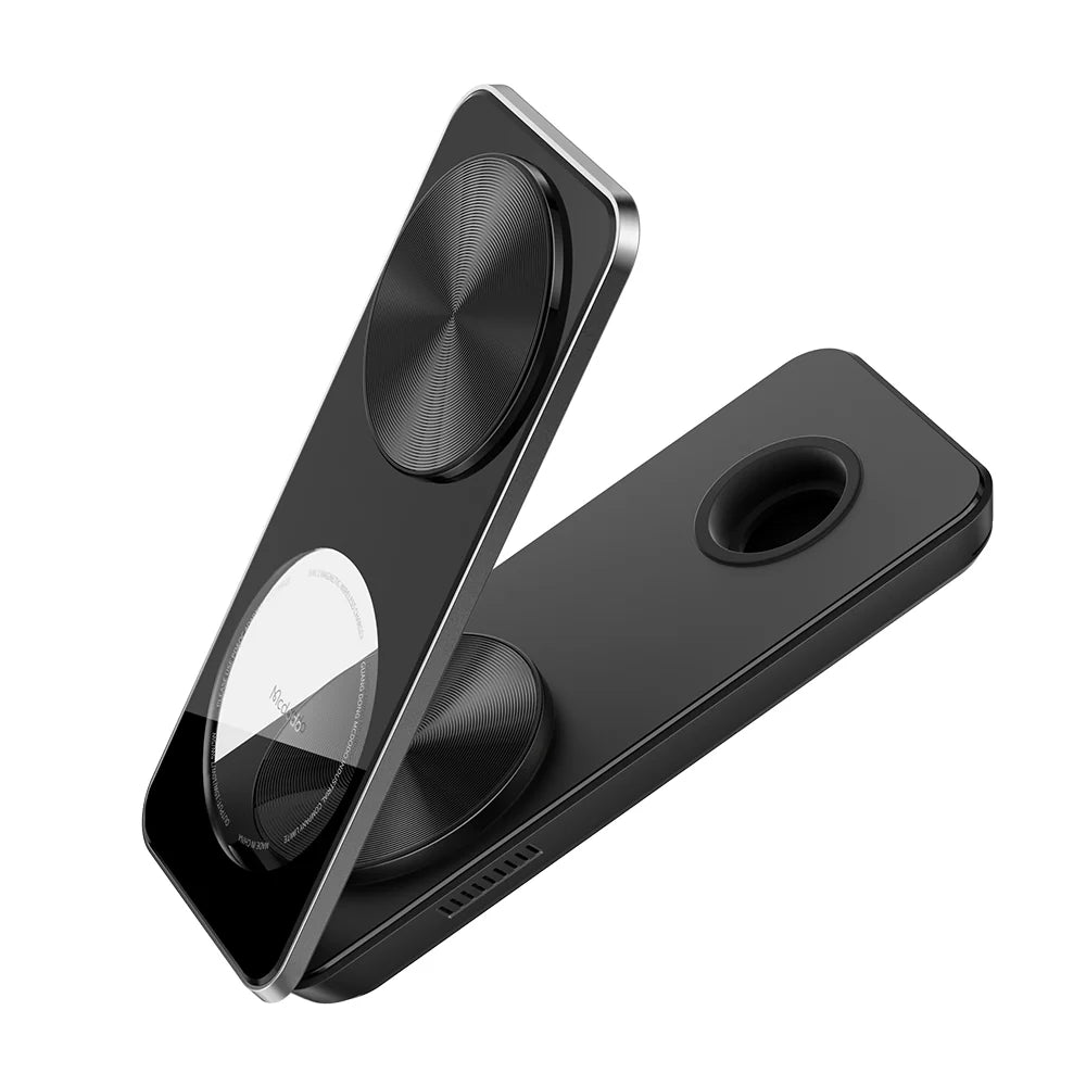 Mcdodo 3in1 Foldable Magnetic Wireless Charger and Stand - شاحن وحامل لاسلكي مغناطيسي قابل للطي 3 في 1 من ماكدودو
