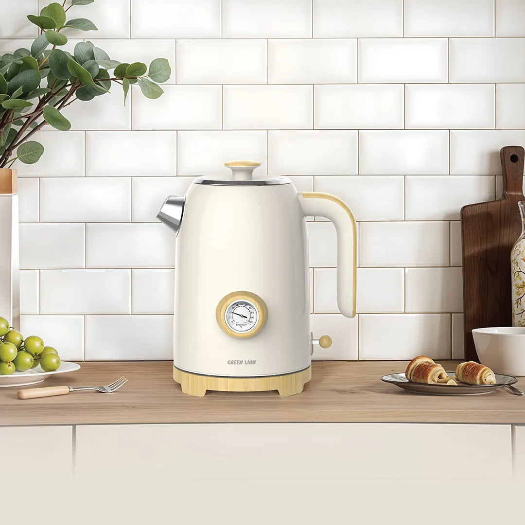 غلاية جرين لايون الكلاسيكية بسعة 1.7 لتر وبقدرة 2200 واط - بيجي | Green Lion Classic Kettle 1.7L 2200W - Beige