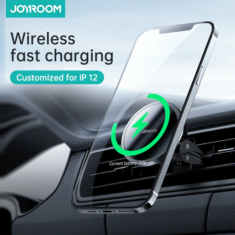 JOYROOM JR-ZS240 Magnetic Wireless Car Charge Holder Air Vent - JOYROOM JR-ZS240 حامل سيارة مغناطيسي مع شحن لاسلكي 15 واط