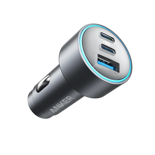 Anker USB-C Car Charger 67W 3-Port Compact Fast Charger - شاحن سيارات أنكر يو اس بي سي سريع مُدمج وقوي 67 واط بـ 3 منافذ