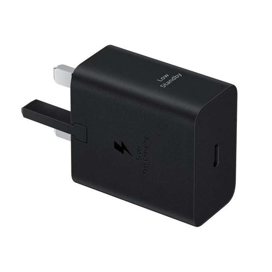 شاحن سامسونج بقدرة 45 واط مع كيبل تايب سي بطول 1.8 متر - اسود | Samsung Travel Adapter 45W 3-Pin with 1.8M USB-C to USB-C Cable – Black