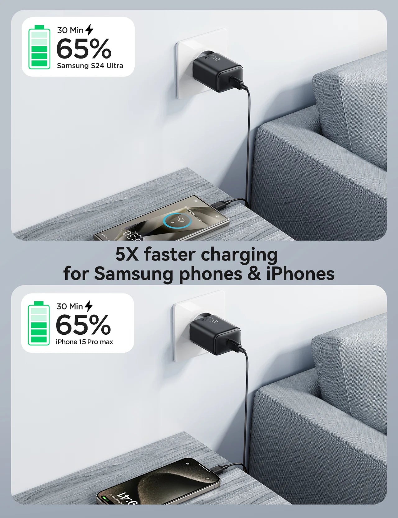 Joyroom JR-TCF23 25W Fast Charger – شاحن جداري بقوة 25واط سريع الشحن من جوي روم