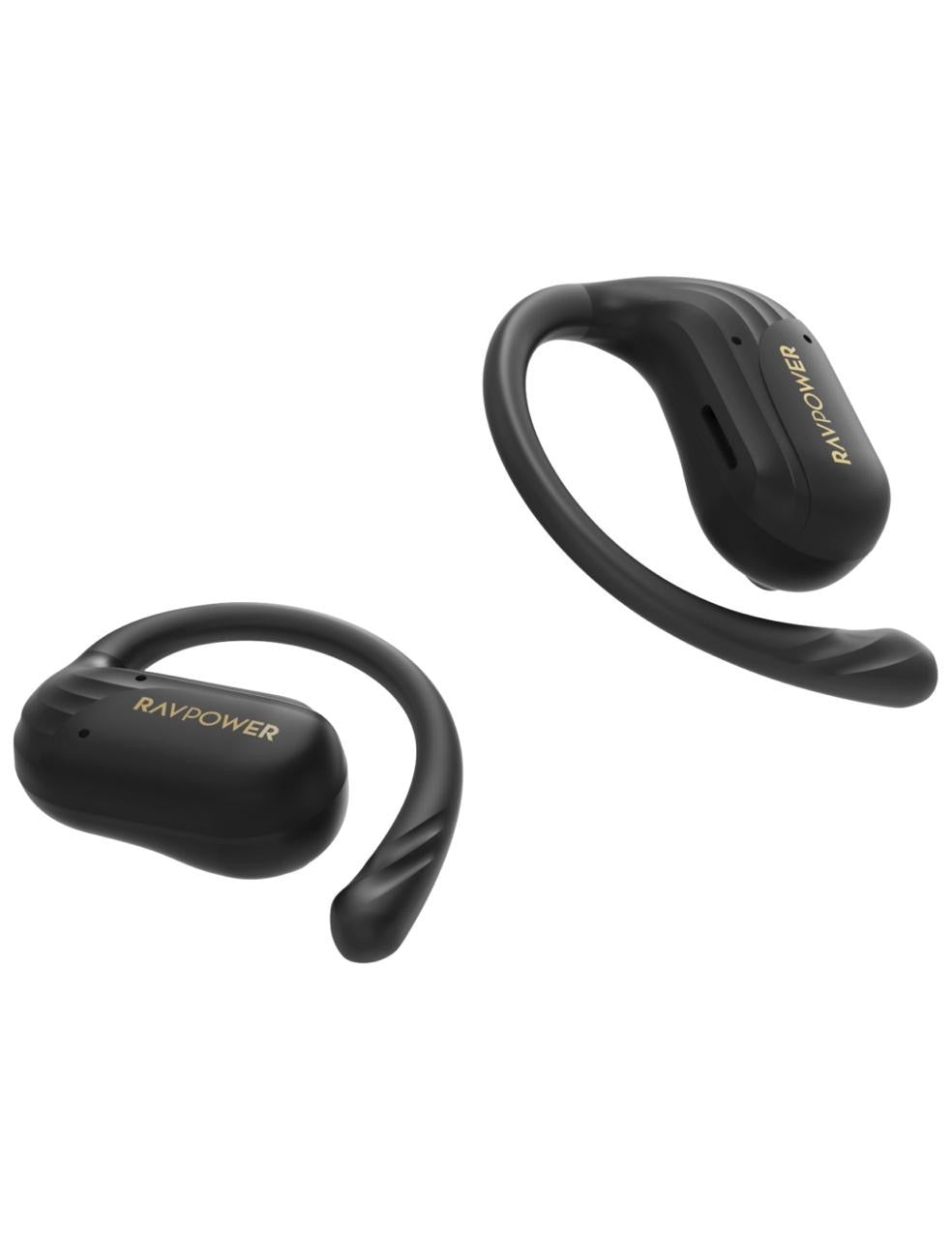 سماعات راف باور BH1016 اللاسلكية المفتوحة للاذن - اسود | RAVPower BH1016 Open-Ear True Wireless Bluetooth Earbuds – Black