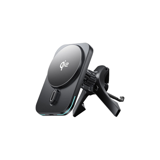 شاحن سيارة ويوو Qi2.0 لاسلكي مغناطيسي بقدرة شحن 15 واط | WiWU CH-323 Qi2.0 MAGO MagSafe Wireless Car Charger – 15W
