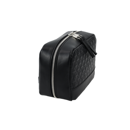 حقيبة ليفيلو بوشيت جلد PU بجيب شبكي مع مقبض مدمج - اسود | Levelo Pochette Pouch with Mesh Pocket & Built-in Grip Handle – Black
