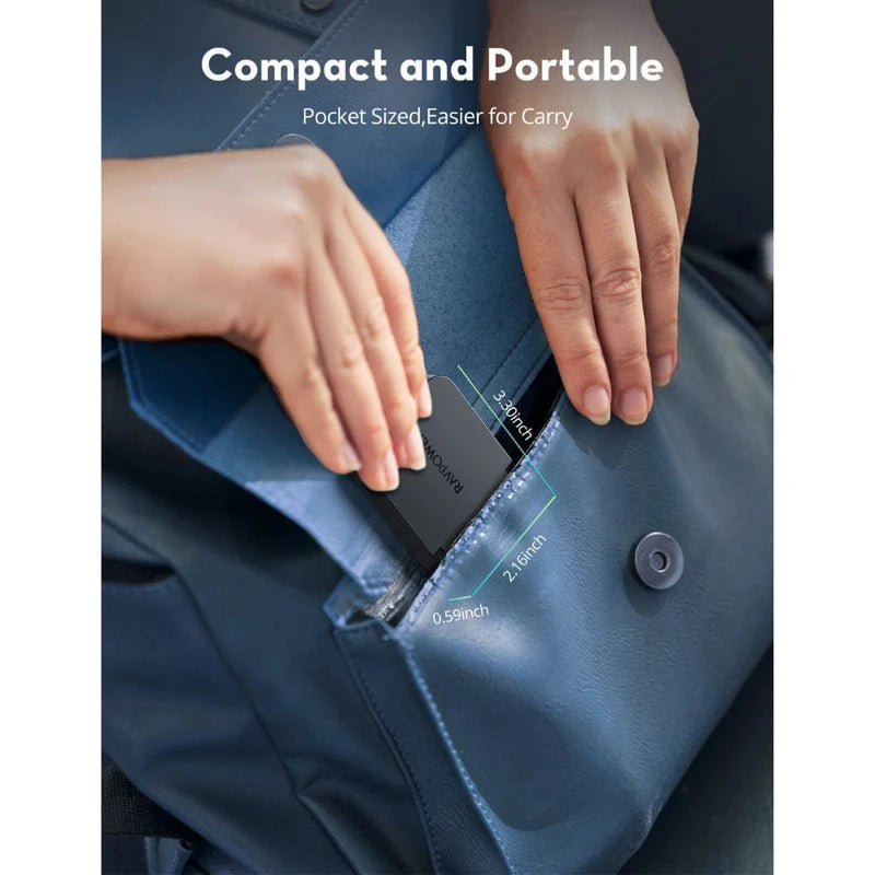 شاحن جداري راف باور PC1082 بتقنية GaN و بمنفذ تايب سي وقدرة شحن 35 واط - اسود | RAVPower RP-PC1082 35W PD GaN 5.0 USB-C Wall Charger – Black