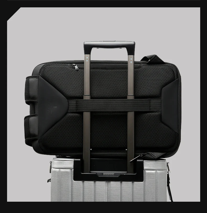حقيبة ظهر بانجي مضادة للسرقة بغطاء صلب وقابلة للتوسعة 20 لتر-27 لتر - اسود | BANGE Anti Theft Hard Shell Laptop Backpack 20L-27L Expandable – Black