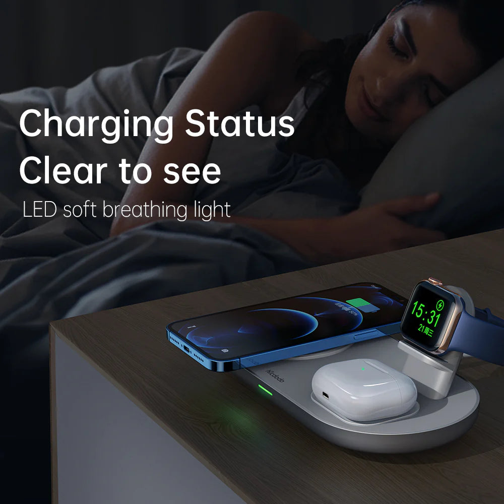 Mcdodo 3 in 1 Wireless Charger 15W - ماكدودو شاحن لاسلكي 3 في 1 15 واط