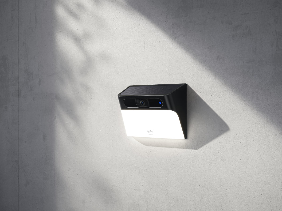 Anker Eufycam S120 Solar Wall Light Cam, 2K Security Camera with Motion Sensor | كاميرا مراقبة خارجية مع ضوء جداري من انكر يوفي S120, دقة 2K, كشف ذكي للحركة